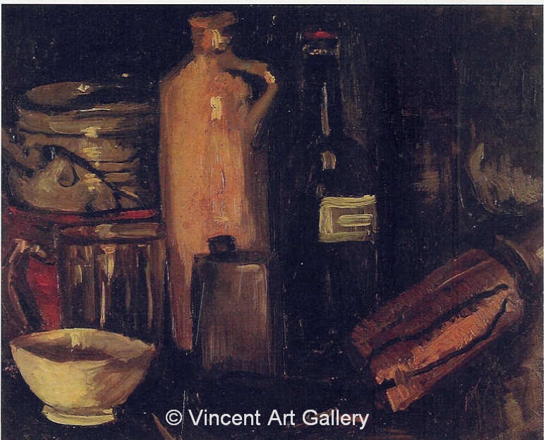 JH 528 - Still Life with Pots, Jar and Bottles